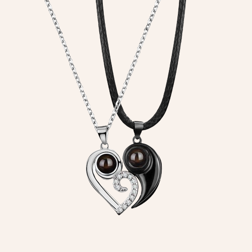 Atico Heart Couple Necklace